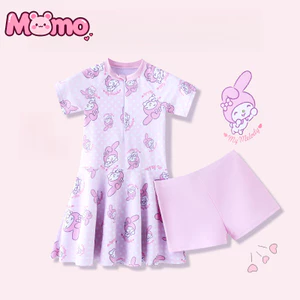 Đồ bơi hai mảnh in họa tiết hoạt hình thể thao chống nắng nhanh khô cho bé gái