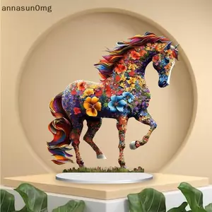 AA Thiết kế sáng tạo Ngựa nghệ thuật đầy màu sắc Trang trí máy tính để bàn tại nhà Trang trí VN