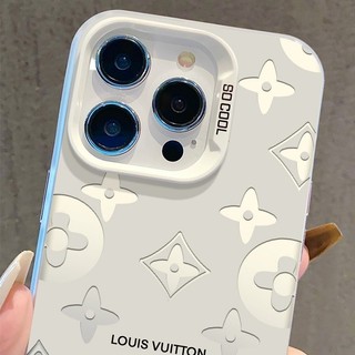Ốp Điện Thoại iPhone Họa Tiết LV Bạc Nhám,Chống Trầy Xước Bảo Vệ Camera- Tương thích iPhone 17/16/15/14/13/12/11 Pro Max