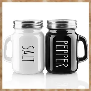Bộ bình lắc muối và tiêu trang trại, Bình lắc tiêu muối dễ thương 4 Oz, Trang trí nhà bếp trang trại hiện đại