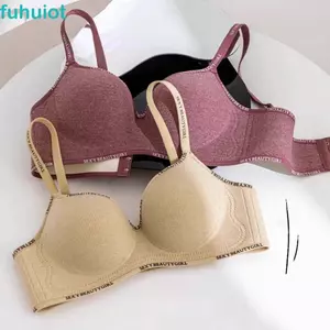 Áo ngực chữ V sâu không dây FUHUIOT, Áo lót chữ cái tiếng Anh vừa vặn dành cho nữ, Đồ lót mềm mại ngọt ngào chống chảy xệ Áo ngực tập hợp Quần lót đẩy lên Yoga