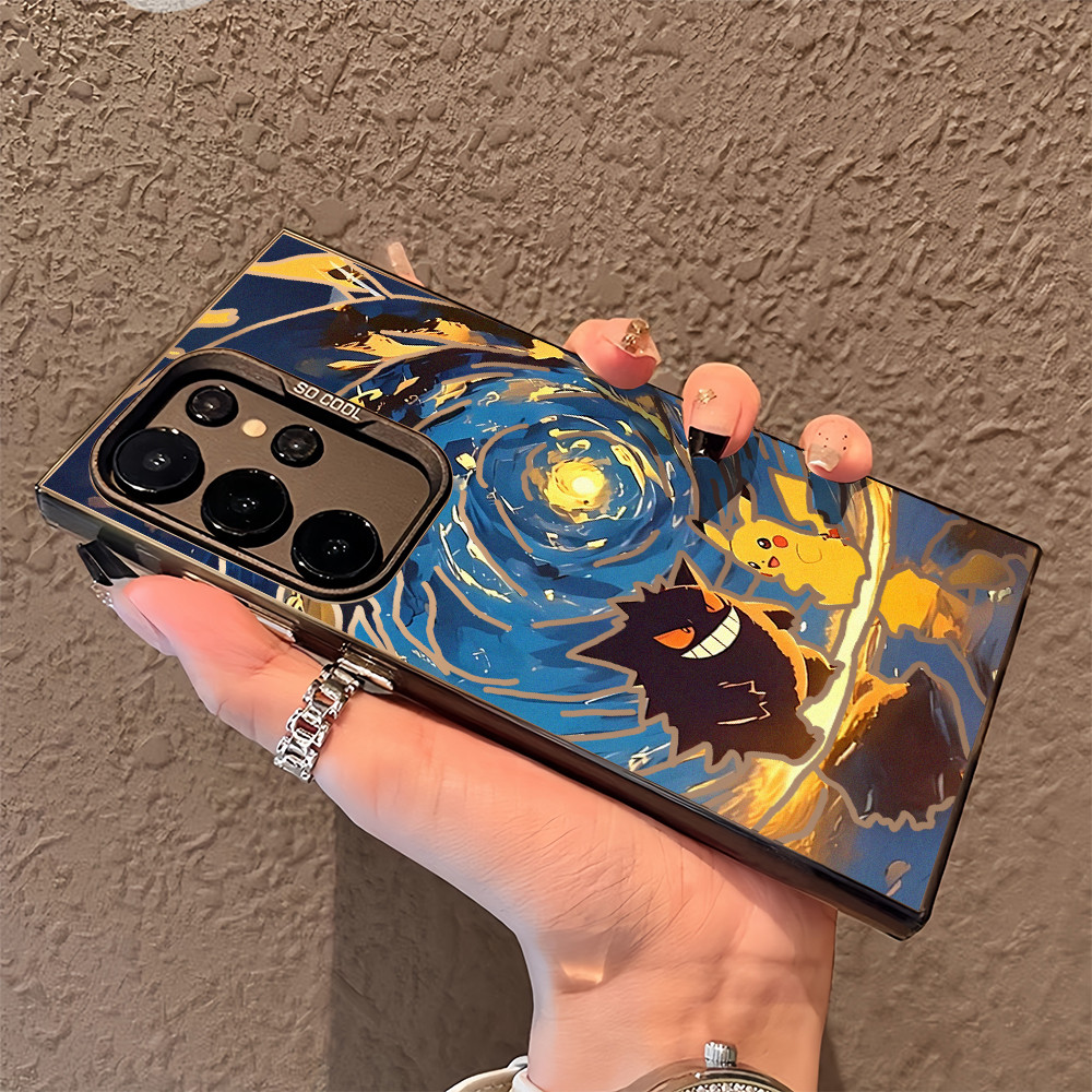 Dành Cho Samsung S26 Ultra S25 S24 Ultra S25FE S23 Ultra "Pikachu Gengar" Ốp Điện Thoại Cứng Micro Mờ ‌/ A56 A17S24 + S23 FE S22U S20FE S21 Vỏ Samsung chống sốc