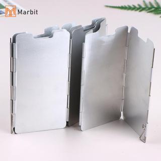[Mar-T] Tấm chắn gió bằng thép cho bếp Gas 9 tấm Tấm chắn gió có thể gập lại để cắm trại Bapaing sử dụng ngoài trời