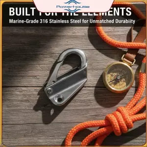 POWER 316 Thép không gỉ Thuyền Snap Hook Lò xo có tải chống gỉ Marine Fender Clip để chèo thuyền làm an toàn.