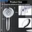 <cosyh>High Pressure Handheld Shower Head 6 Spray Modes Rain Massage Spray ABS Material