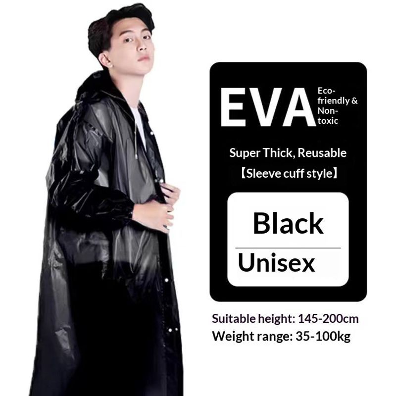 VG Dày Bền Áo Mưa EVA Cho Người Lớn Đi Bộ Đường Dài Ngoài Trời Câu Cá Du Lịch Chống Thấm Nước Poncho Unisex