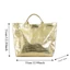 Túi Tote Giấy PVC THEGIRL8B, Túi Xách Họa Tiết Cá Sấu Da PU Trong Suốt, Phong Cách Hàn Quốc Dung Tích Lớn Màu Trơn Sáng Bóng Túi Đeo Vai Đi Biển Kỳ Nghỉ Du Lịch