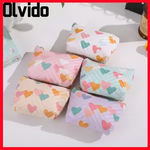 Ví Mini OLVIDO, Dây Kéo Đóng Họa Tiết Trái Tim Ví Đựng Tiền Xu, Son Môi Da PU Đa Năng Du Lịch Tại Nhà