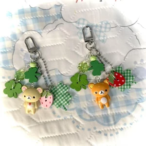 Cỏ Bốn Lá Rilakkuma Nhật Bản Cổ đại Dễ Thương Thiên Niên Kỷ Mặt Dây Chuyền Mặt Dây Chuyền Ccd Móc Khóa Quà Tặng