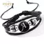 PNPIA- Thời Trang 26 Chữ Cái Vòng Tay Da PU Nhiều Lớp A-Z Tên Ban Đầu Vòng Tay Dành Cho Nam Phụ Kiện Cổ Tay Trang Sức Quà Tặng Sinh Nhật