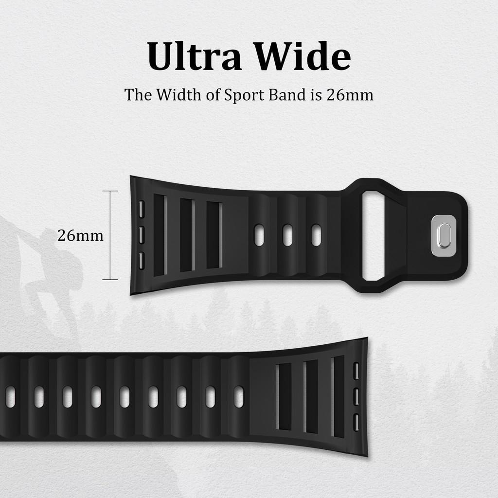 Thay đổi sang Ultra ốp lưng + dây đeo silicon tương thích cho Apple Watch Series11 / 10 46mm 9 8 7 6 se 5 4 45mm 44mm