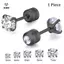 1 Bông tai Zircon pha lê đôi bằng thép không gỉ dành cho nữ Bông tai vít Trang sức cơ thể chống dị ứng [Mina]