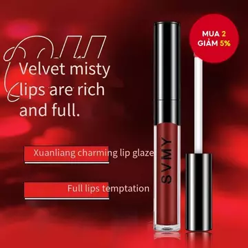 Son môi mới Svmy, son bóng nhung, son môi chống nước, lâu trôi, son tint matte.