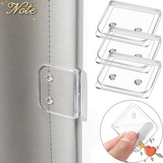 NOTE1 1 / 2 / 4 / 8 Cái Kẹp rèm tắm, Giá đỡ cố định chống gió ABS tự dính, Móc treo rèm tắm chống tràn