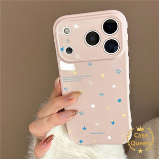 Tương thích với iPhone 14 17 16 15 11 13 12 Pro Max XR X XS Max Air 7 8 Plus SE Full Screen Vỏ nơ ngôi sao đầy màu sắc