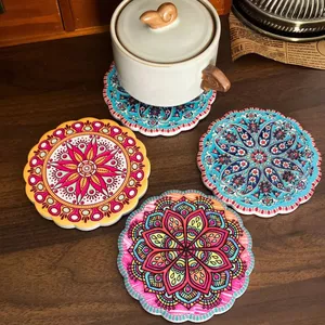 Mới Ren Tròn Phong Cách Bohemian Nổi Hàng Thủ Công Trang Trí Hộ Gia Đình Nút Chai Thảm