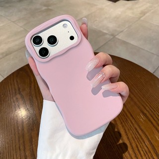 Ốp điện thoại silicon lỏng màu kẹo viền sóng cho iPhone 17Promax 17Pro 16 Pro Max Vỏ di động nữ chống sốc