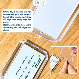 Quà Tặng 20/10, Móc Khoá Thông Điệp, Lời Nhắn Truyền Động Lực, KeyChain Treo Balo, Chìa Khoá Siêu Dễ Ng TRÍ DECOR SHOP