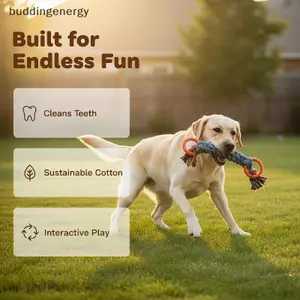 {BUDDI} Đồ chơi nhai chó bền hai vòng dành cho chó nhỏ Lý tưởng để huấn luyện và chơi {buddingenergy}