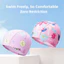 Mũ bơi VVDZA, Mũ bơi in hình hoạt hình bằng vải Polyester, Mũ bơi trẻ em có độ đàn hồi cao hoạt hình