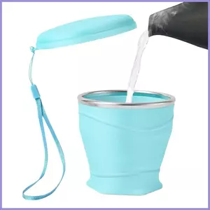 Cốc có thể gập lại 8.8oz / 260ml Cốc uống nước cấp thực phẩm Chai nước giải khát lạnh chống rò rỉ cho cắm trại mueadsyvn