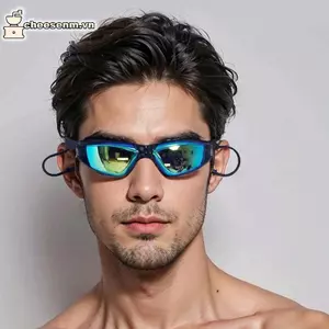 Kính Bơi Cheenm Cắm Tai Bơi Kính Chống Thấm Nước Chuyên Nghiệp HD Chống Sương Mù UV Silicone Có Thể Điều Chỉnh Kính Nam Kính Trong Suốt VN