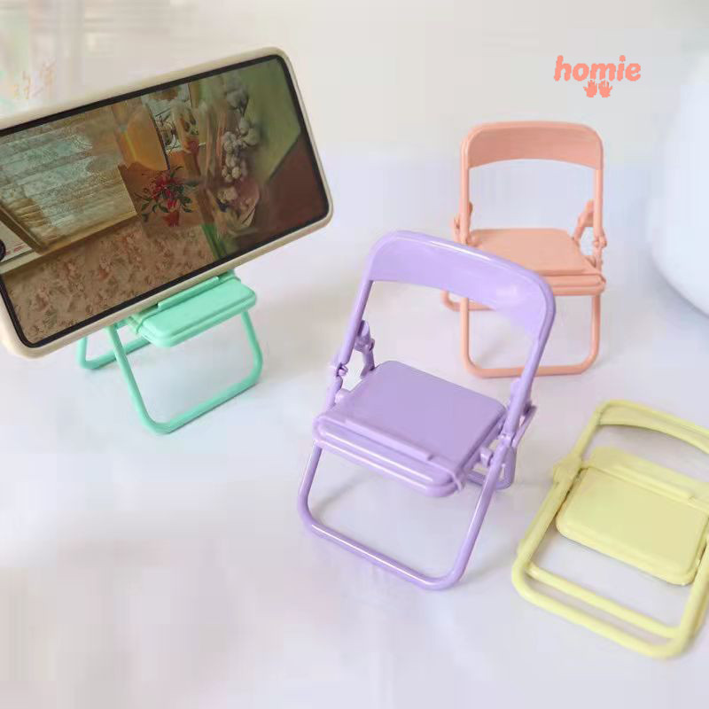 ✨Homie✨Ghế gấp để bàn, giá đỡ điện thoại di động, ghế trang trí đẹp mắt.