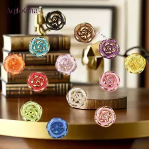 AqToCna 30 Chiếc Acrylic Hoa Hồng Nút Áo Sơ Mi Áo Len Nút May Phụ Kiện Thủ Công DIY AqToCna