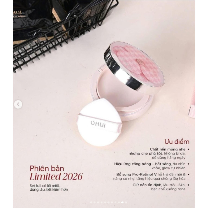 CUSHION HOA OHUI LIMITED TONE 01 MILK BEIGE DATE 3/2029