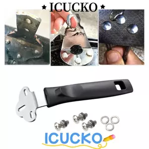 Tay cầm nồi ICUCKO, Tay cầm chảo ba lỗ chống bỏng đa năng, có thể tháo rời bền bỉ có vít Tay cầm nồi cho nồi chiên Dụng cụ nấu bếp