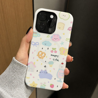 Ốp điện thoại họa tiết dễ thương đầy màu sắc 17pro Thích hợp cho iPhone 11 12promax 12 13 14 15 pro max Ốp điện thoại 14promax 15pro 16 Pro max 17 17promax Vỏ