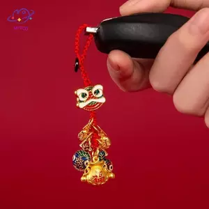 HFTOY Fortune God Móc Khóa Túi Phụ Kiện Đa Năng Đảng Ủng Hộ Mặt Dây Treo Trang Trí Phong Cách Trung Hoa ~