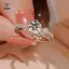 Nhẫn Kim Cương Moissanite, Kim Cương Giả Nữ Nhẹ Sang Trọng, Nhẫn Tinh Tế Cao Cấp Niche [Mina]