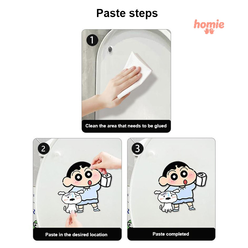 ✨Homie✨Hoạt Hình Dễ Thương Crayon Shin Chan Khử Mùi Miếng Dán Nhà Vệ Sinh Tự Dính Dán Dán Đồ Dùng Phòng Tắm