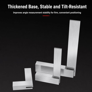 NOTE1 Thước L-Square, Đế rộng có độ chính xác cao Thử vuông, Cân 90° Dụng cụ đo góc phải bằng thép Carbon