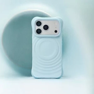 Ống điện thoại kỹ thuật số Sky Blue Ripple Liquid Silicone N52 chất lượng cao cho IPhone 17 13 14 15 16 Pro Max Plus Cảm biến da