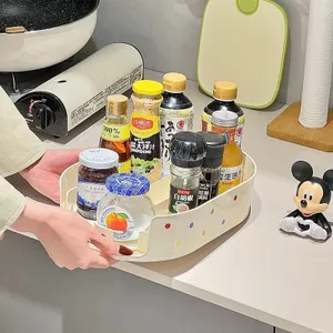 Hàng sẵn có Đồ uống Khay đựng gia vị Kệ xoay Tủ lạnh Bảo quản nhà bếp Dầu sốt muối Giấm Kệ lưu trữ gia đình Nhiều ngăn
