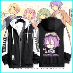 SY3 Project SEKAI Giai đoạn đầy màu sắc feat Hatsune Miku Rio Kastle‌ Áo khoác Hoodie dây kéo anime YS3