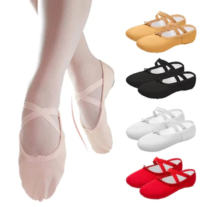 Giày múa ba lê VN Girls, Chất liệu vải, Đế mềm, Giày ba lê nữ, Thích hợp cho trẻ em và người lớn, Giày ba lê tập luyện, Giày khiêu vũ nữ, 1 đôi # 452348