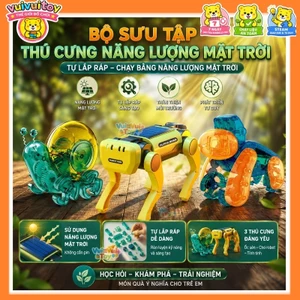 DIY thú cưng robot năng lượng mặt trời – rèn luyện khả năng khéo léo đồ chơi phát triển trí tuệ cho bé