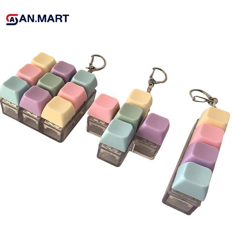 AN.MART 1 / 4 / 5 / 9 Phím Bàn Phím Cơ Máy Kiểm Tra Trục Fidget Nút Keycap Fidget Móc Khóa Bàn Phím Móc Khóa Đồ Chơi Ngón Tay Bàn Phím Mũ Đồ Chơi VN