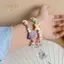 PNPIA- Nhiều Màu Sắc Vỏ Gốm Sao Biển Đính Hạt Vòng Tay Cho Nữ Boho Cá Hạt Dây Bện Dây Xích Bãi Biển Đảng Trang Sức