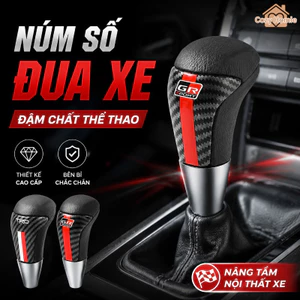 Núm chuyển số xe thể thao cho Toyota GR TRD chất liệu nhôm da carbon look dễ cài đặt chống ăn mòn thay thế trực tiếp
