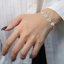Vòng tay bạc họa tiết đồng xu may mắn: Kích thước có thể điều chỉnh Biểu tượng giàu có Trang sức dành cho nữ