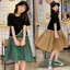 Mùa hè Phong cách mới Plus Size dành cho nữ Phong cách phương Tây Hồng Kông Màu sắc tương phản dáng rộng mỏng hơn Váy ngắn tay màu đỏ