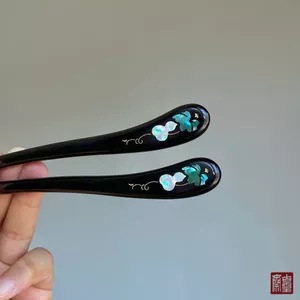 WHX [Kẹp Tóc] Kẹp Tóc Không Lanh Tím Ánh Sáng Mun Kẹp Tóc Mới Bầu Trung Quốc Kẹp Tóc