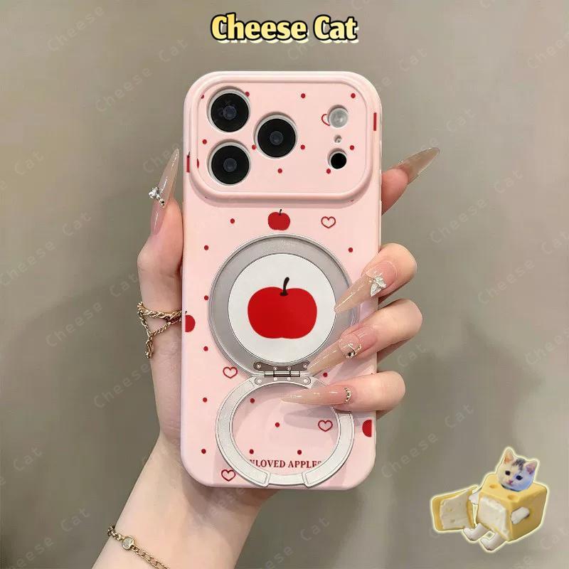 Giá đỡ điện thoại siêu mỏng táo ốp lưng tình yêu cho iPhone Ốp lưng cho iPhone 14 13 12 11 15 Plus 16 17 Pro Max