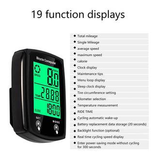 Đồng hồ tốc độ xe đạp không thấm nước và đo đường với màn hình LCD-màu đỏ