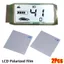 FANIELLAPOWELL 2 Phim phân cực LCD, Phim màn hình hiển thị 9x9cm đa năng, Màn hình hiển thị hình ảnh Phim LCD đa năng cho đồng hồ Pin điện thoại di động trên ô tô