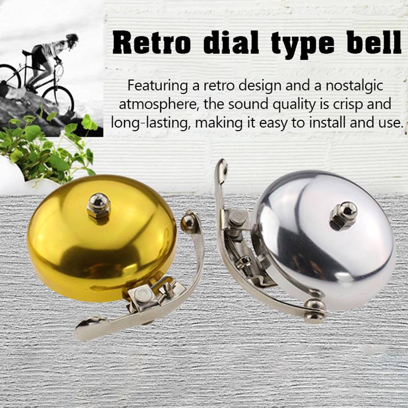 JINHF Xe Đạp Retro Chuông Giải Trí Xe Đạp Mặt Số Chuông Nhôm Bạc Vàng Cà Phê Nâu Chuông Xe Đạp Chuông Xe Đạp HOT
